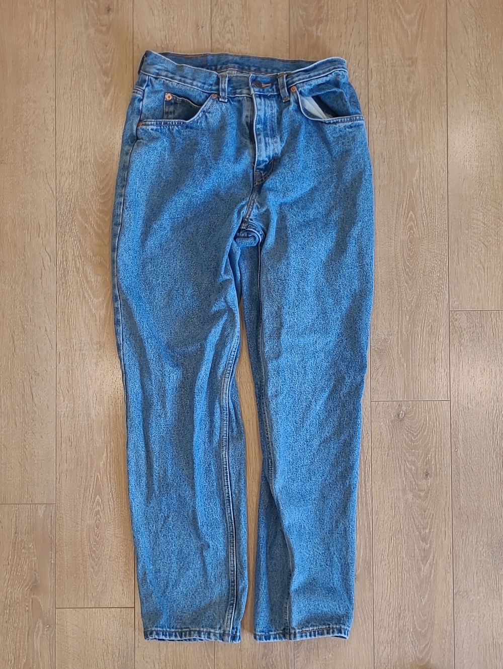 2004 Organge Tab Levi's Men's Blue Straight-Leg Jeans